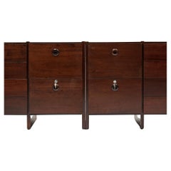 Brasilianisches modernes Schrankpaar aus Holz von Geraldo de Barros, ca. 1970, Brasilien