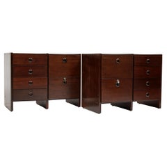 Brasilianisches modernes Schrankpaar aus Holz von Geraldo de Barros, ca. 1970, Brasilien