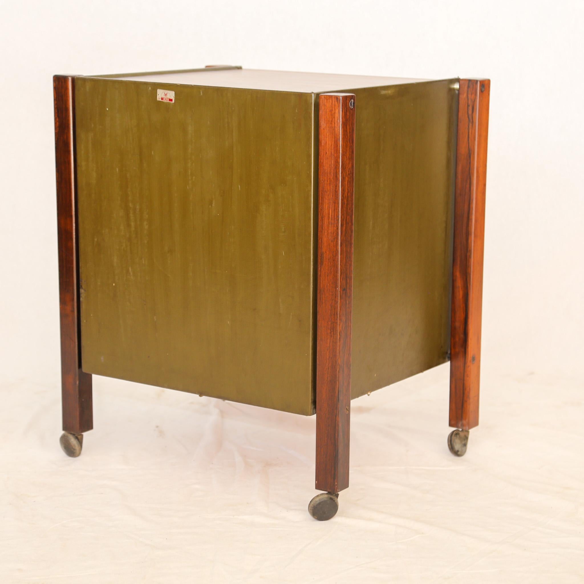 Mid-20th Century Brazilian Modern Filing Cabinet & Drawers in Rosewood, Jorge Zalszupin, 1960s For Sale