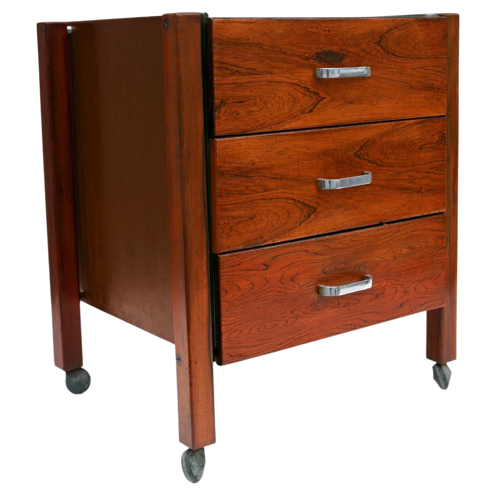 Brazilian Modern Filing Cabinet & Drawers in Rosewood, Jorge Zalszupin, 1960s