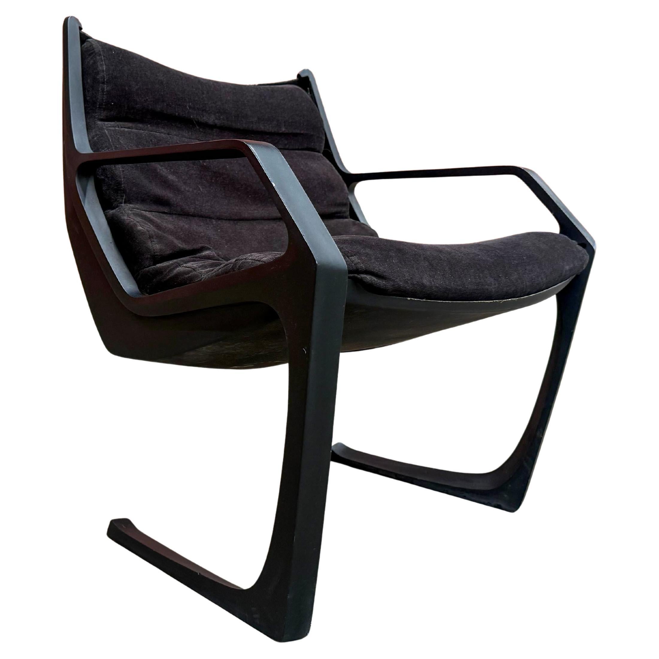 Brazilian Modern Fixed "Commander" Armchair in Metal, Jorge Zalszupin, 1970s