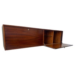 Brazilian Modern Floating Sideboard in Hardwood, Carlo Hauner, 1950s
