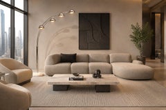 Brazilian Modern Floor Lamp with Five Bulbs in Chrome, Glass & Marble, 1960s