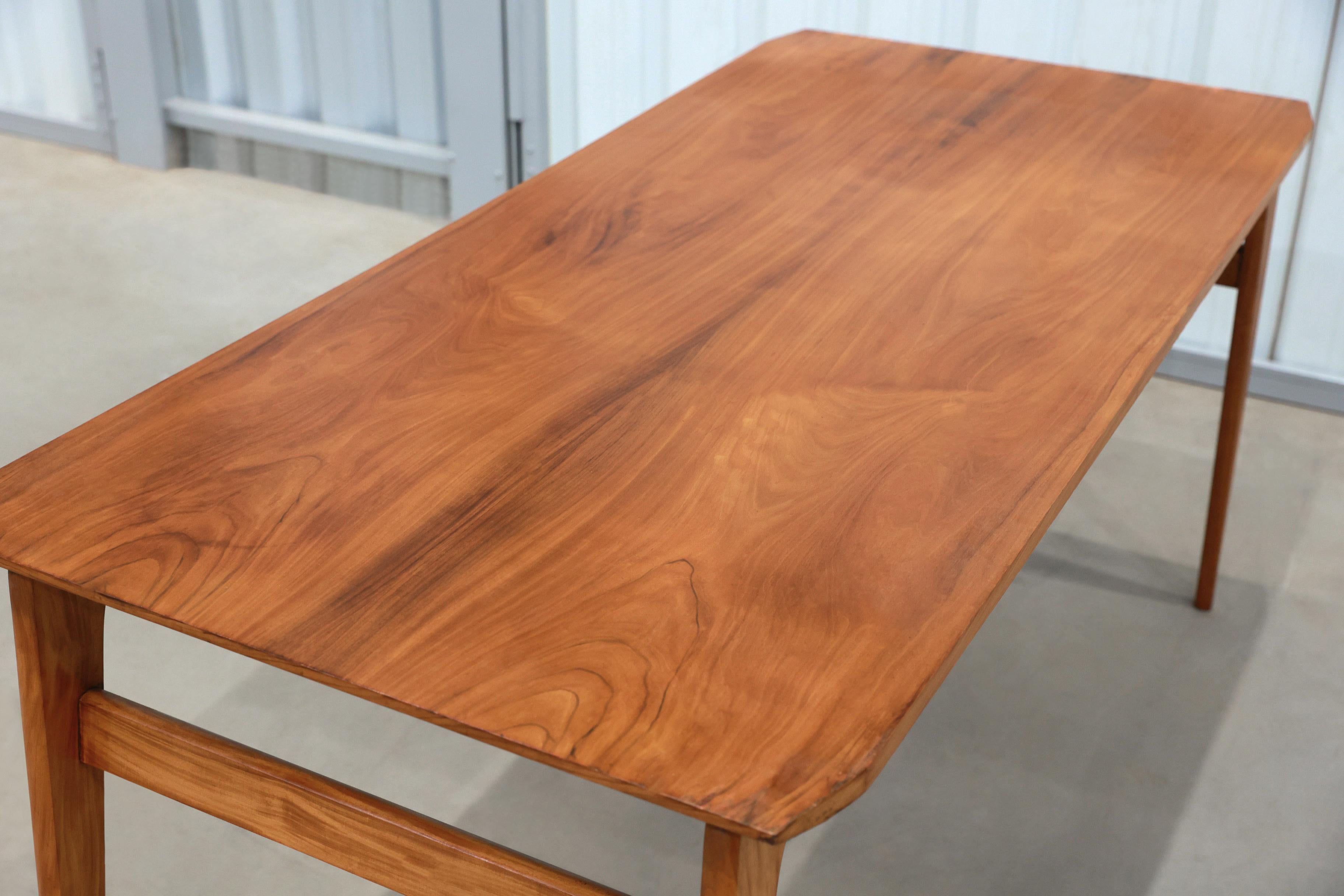 Table de salle à manger et table basse pliable moderne brésilienne en bois dur, Carlo Hauner Brésil 1