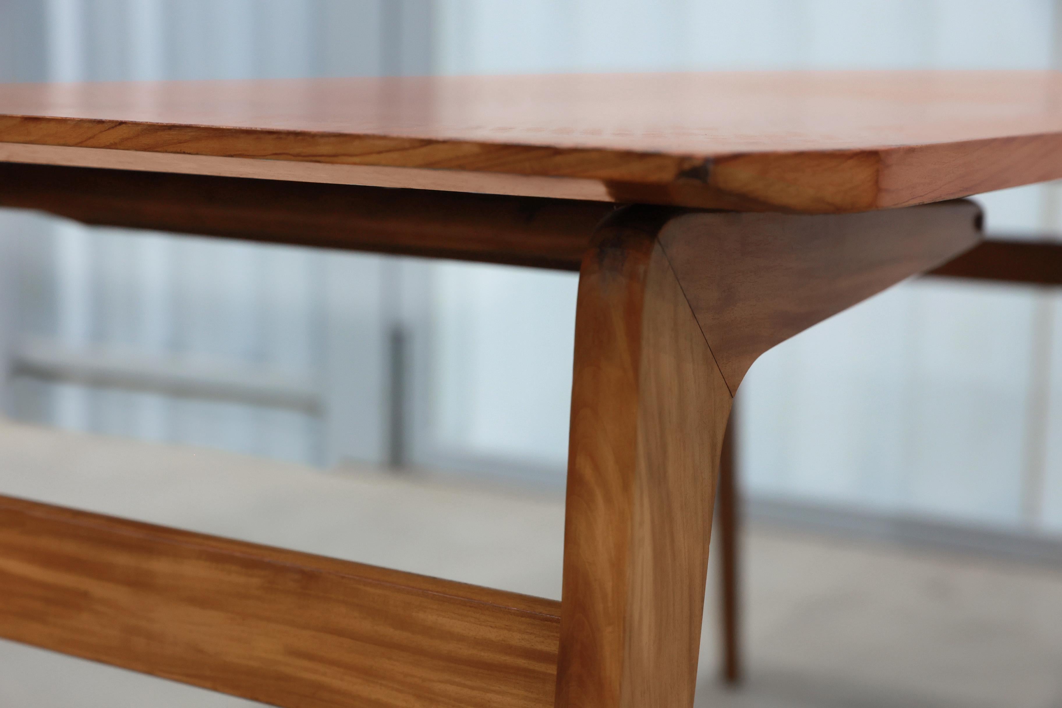 Table de salle à manger et table basse pliable moderne brésilienne en bois dur, Carlo Hauner Brésil 2