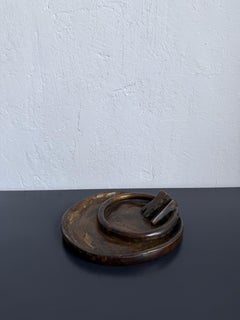 Brazilian Modern Handcrafted Studio Bronze Ashtray or Catchall, Signed DS