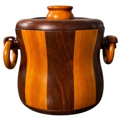 Brazilian Modern Ice Bucket in Imbuia and Brazilian Hardwood, Unknown, 1960s