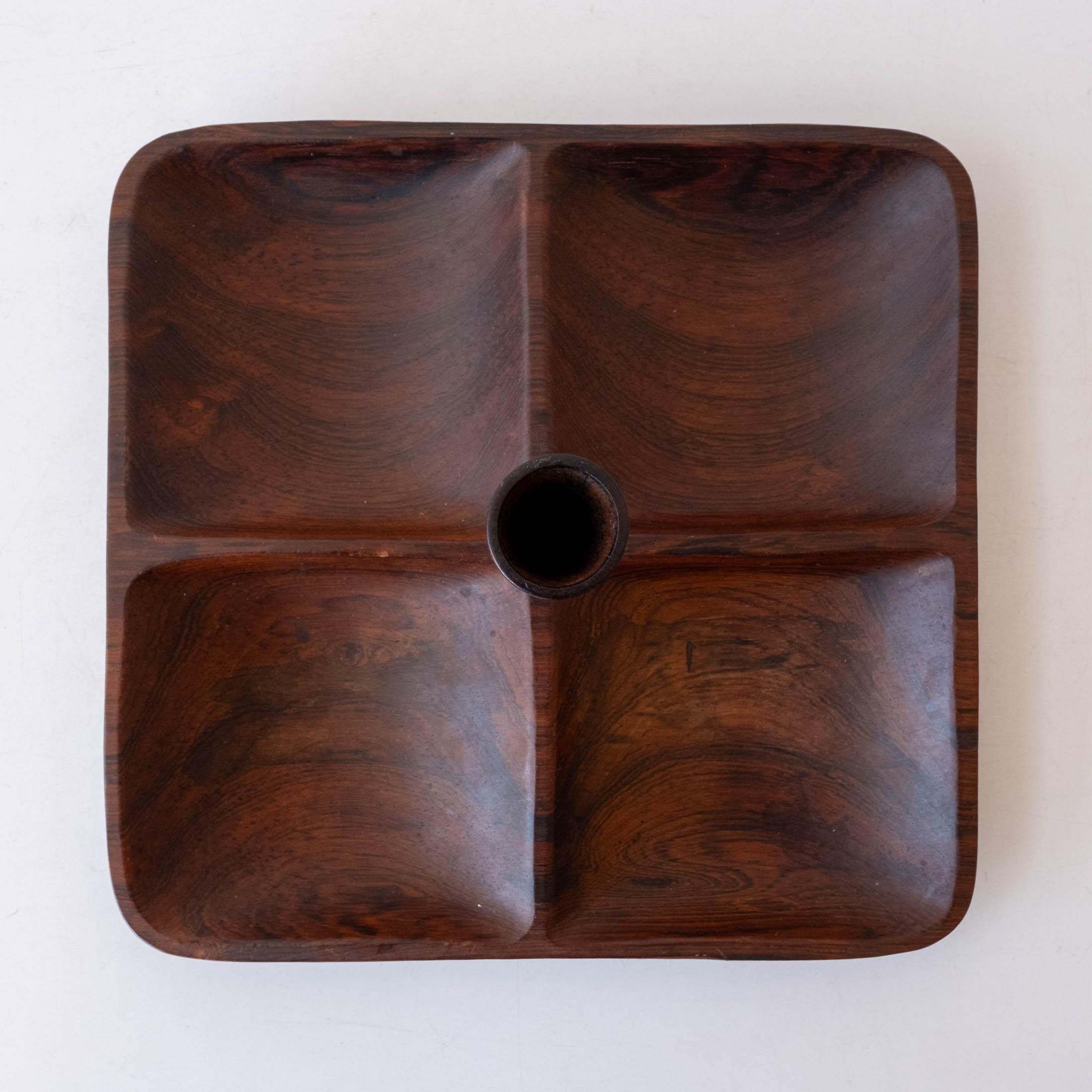 Mid-Century Modern Brazilian Modern Jacaranda Divided Catch All Tray