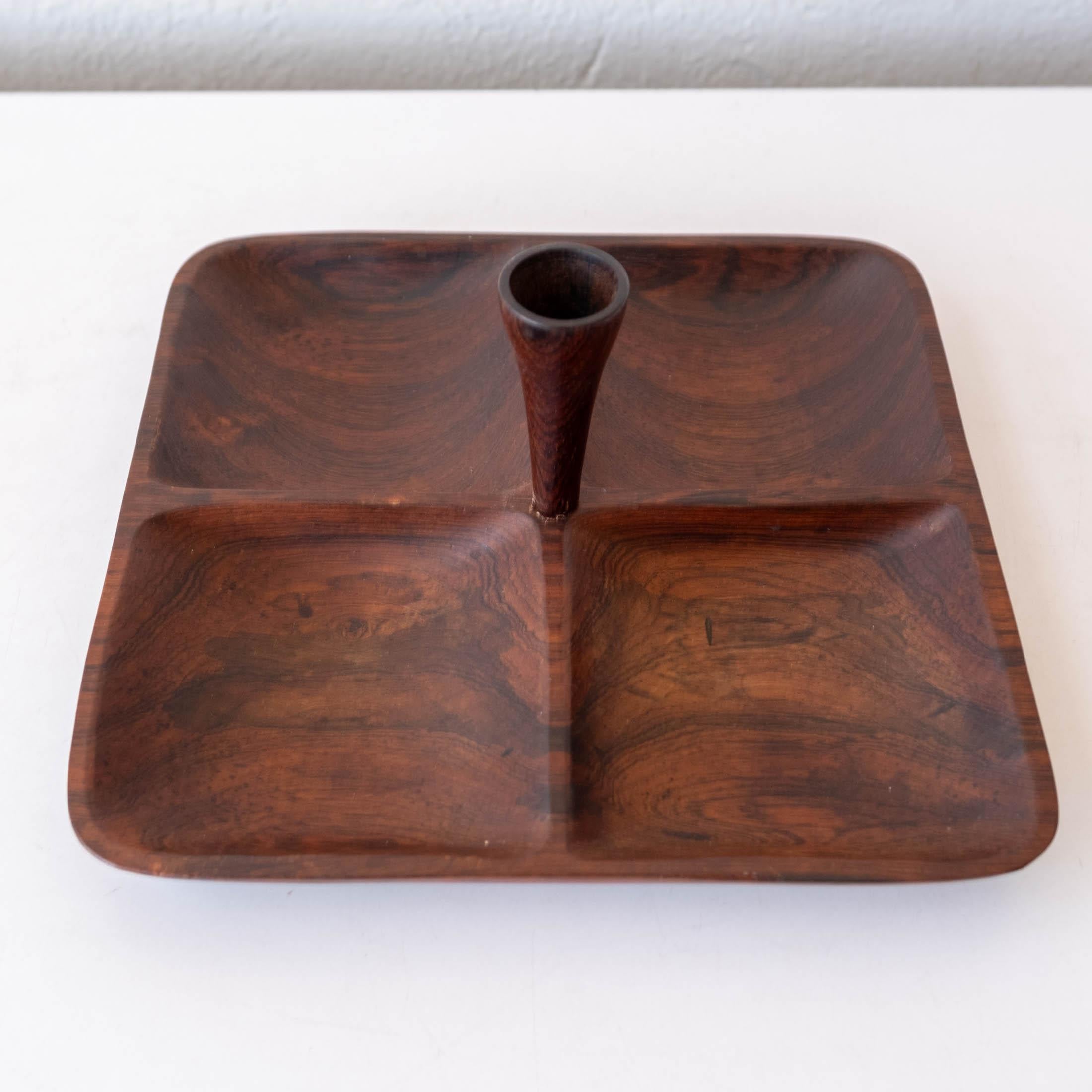 Brazilian Modern Jacaranda Divided Catch All Tray 1