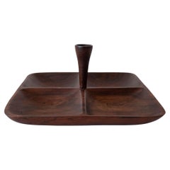 Brazilian Modern Jacaranda Divided Catch All Tray