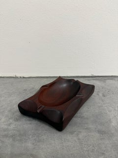 Brazilian Modern Jacaranda Wood Ashtray or Catchall, 1980s