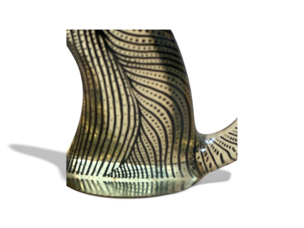 Brazilian Modern Kinetic Sculpture of a Cat in Resin, Abraham Palatinik, 1960s 1