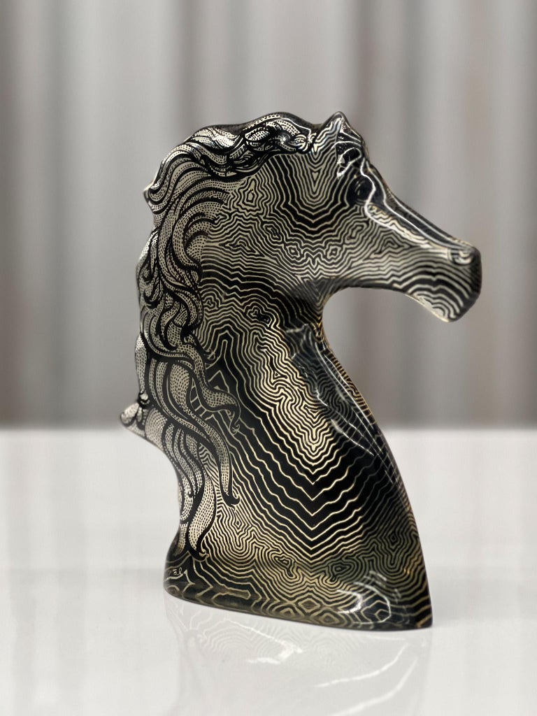 Brazilian Modern Sculpture of a Horse in Resin, Abraham
