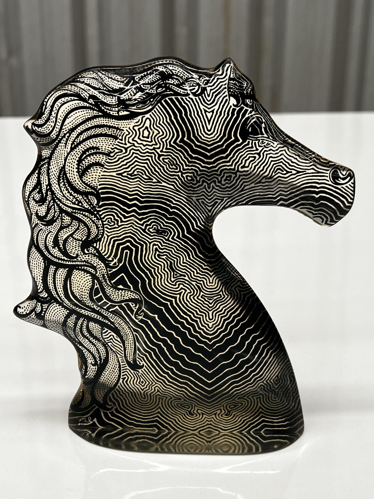 Kinetische brasilianische moderne kinetische Skulptur eines Pferdes aus Harz, Abraham Palatinik, 1960er Jahre im Angebot 1