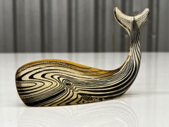 Escultura cinética moderna brasileña de una ballena en resina, Abraham Palatinik, años 60