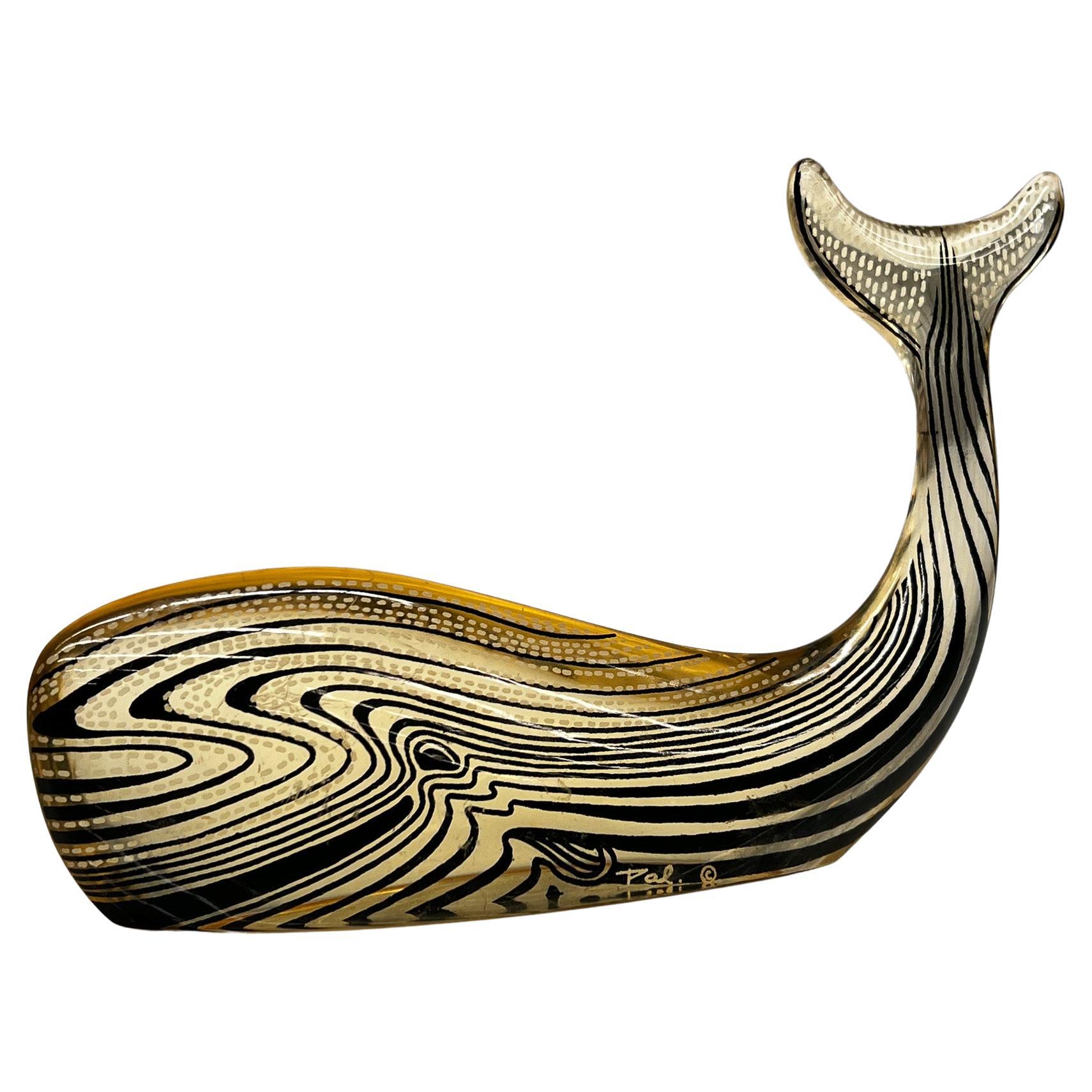 Brazilian Modern Kinetic Sculpture of a Whale in Resin, Abraham Palatinik, 1960s