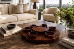 Brazilian Modern Lazy Susan & Bowls in Rosewood, Tropic Art, Brazil, 1970s