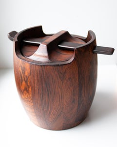 Barattolo per tabacco con coperchio moderno brasiliano in Jacaranda di Jean Gillon, anni '70