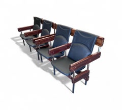Brazilian Modern "Longarina" Auditorium Chairs, Sergio Rodrigues, Brazil, 1965
