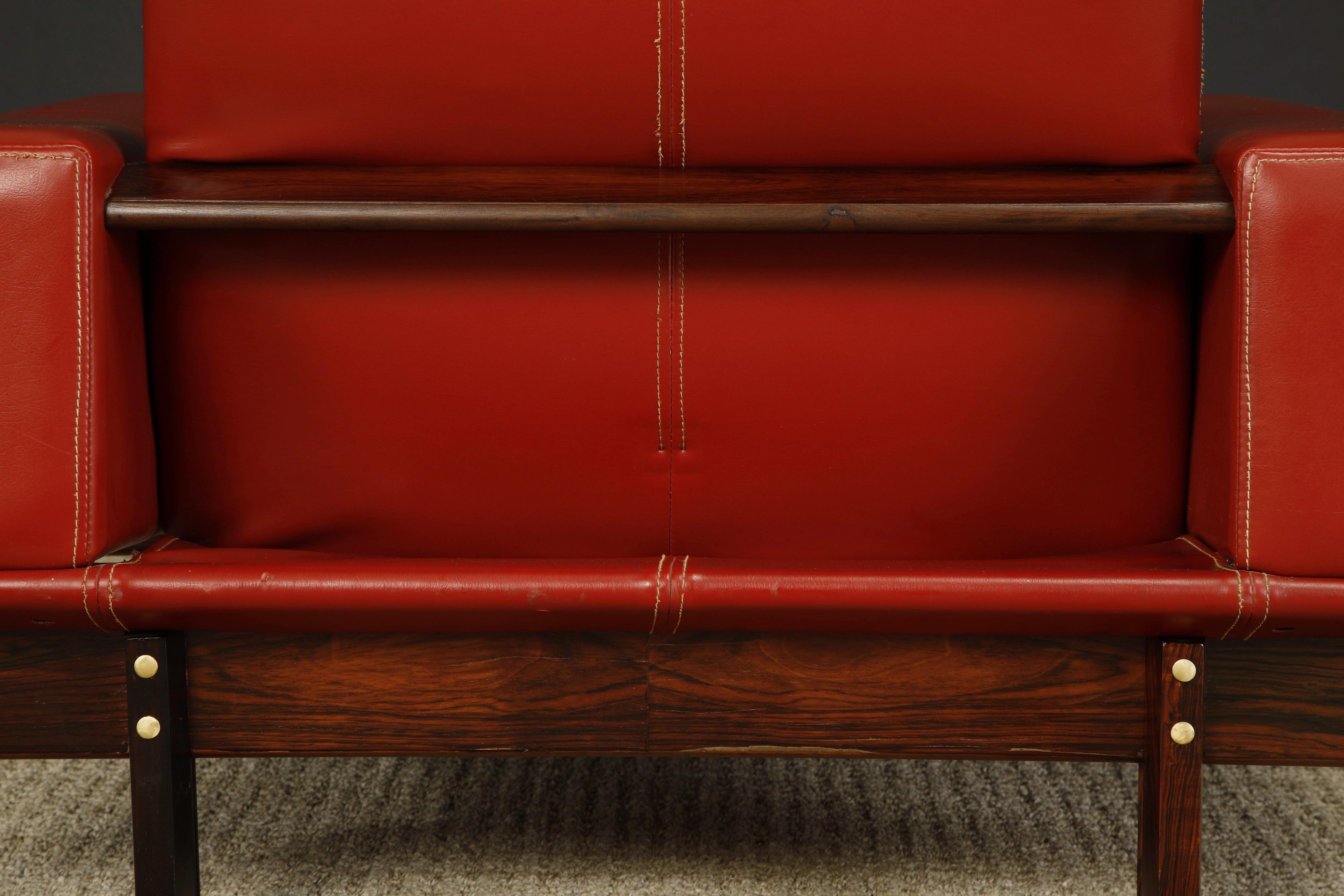Brazilian Modern Lounge Chairs in Exotic Jacaranda by Móveis Cimo, 1960s, Signed For Sale 11
