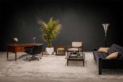 Brazilian Modern Magazine & LP Rack with Wheels in Wood, Acrylic. Brazil, 1970's