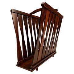 Brazilian Modern Magazine Rack in Solid Rosewood (Jacarandá), Brazil, c. 1960s
