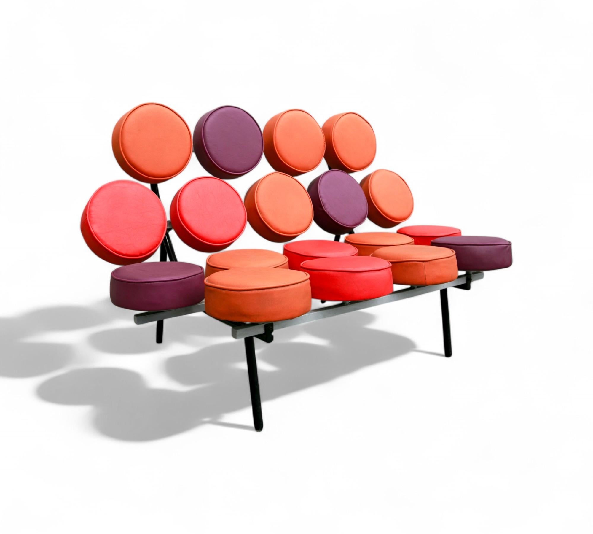 Mid-Century Modern Brazilian Modern Marshmallow” Sofa by George Nelson, 1956 For Sale