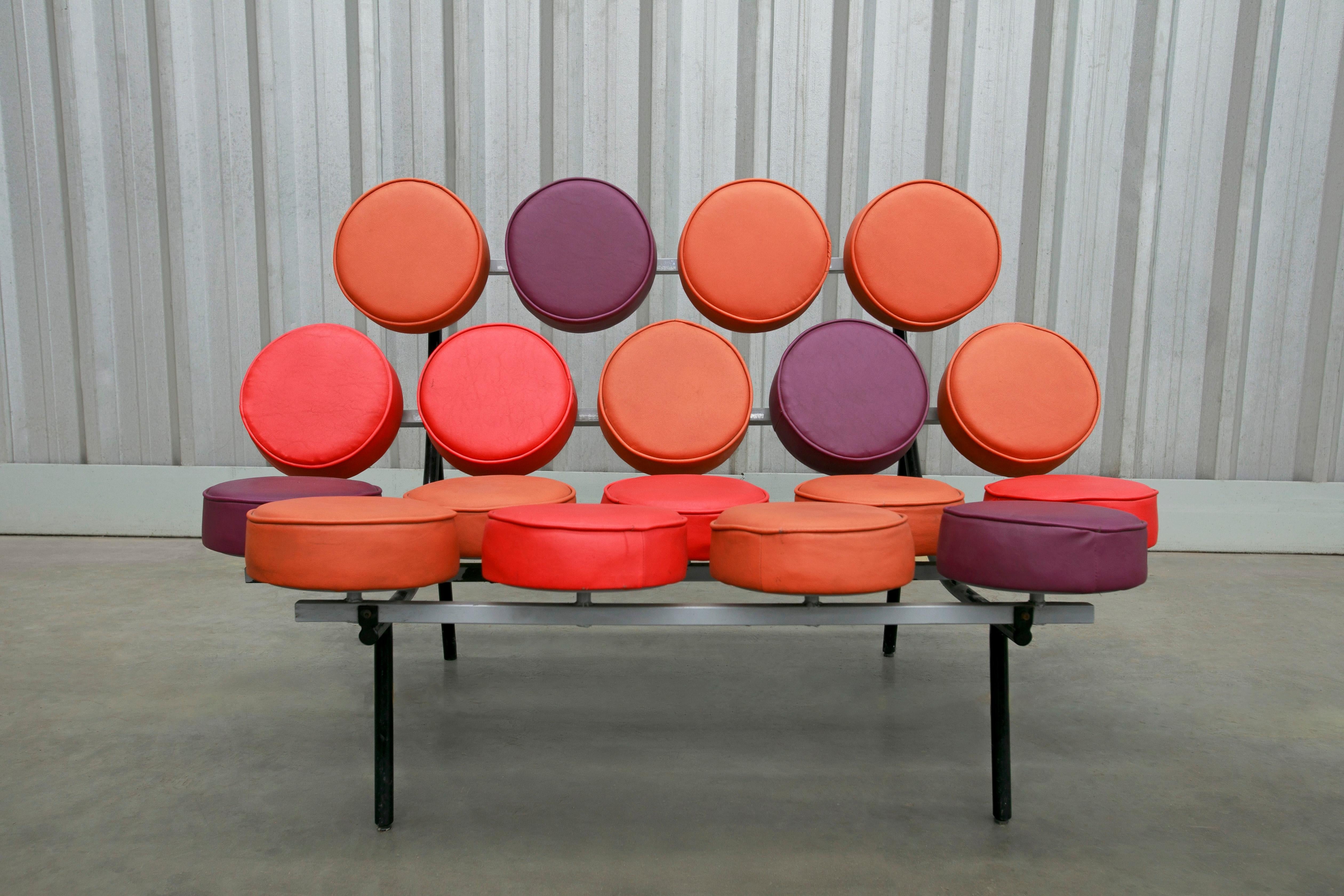 Canapé moderne brésilien Marshmallow de George Nelson, 1956 Bon état - En vente à New York, NY