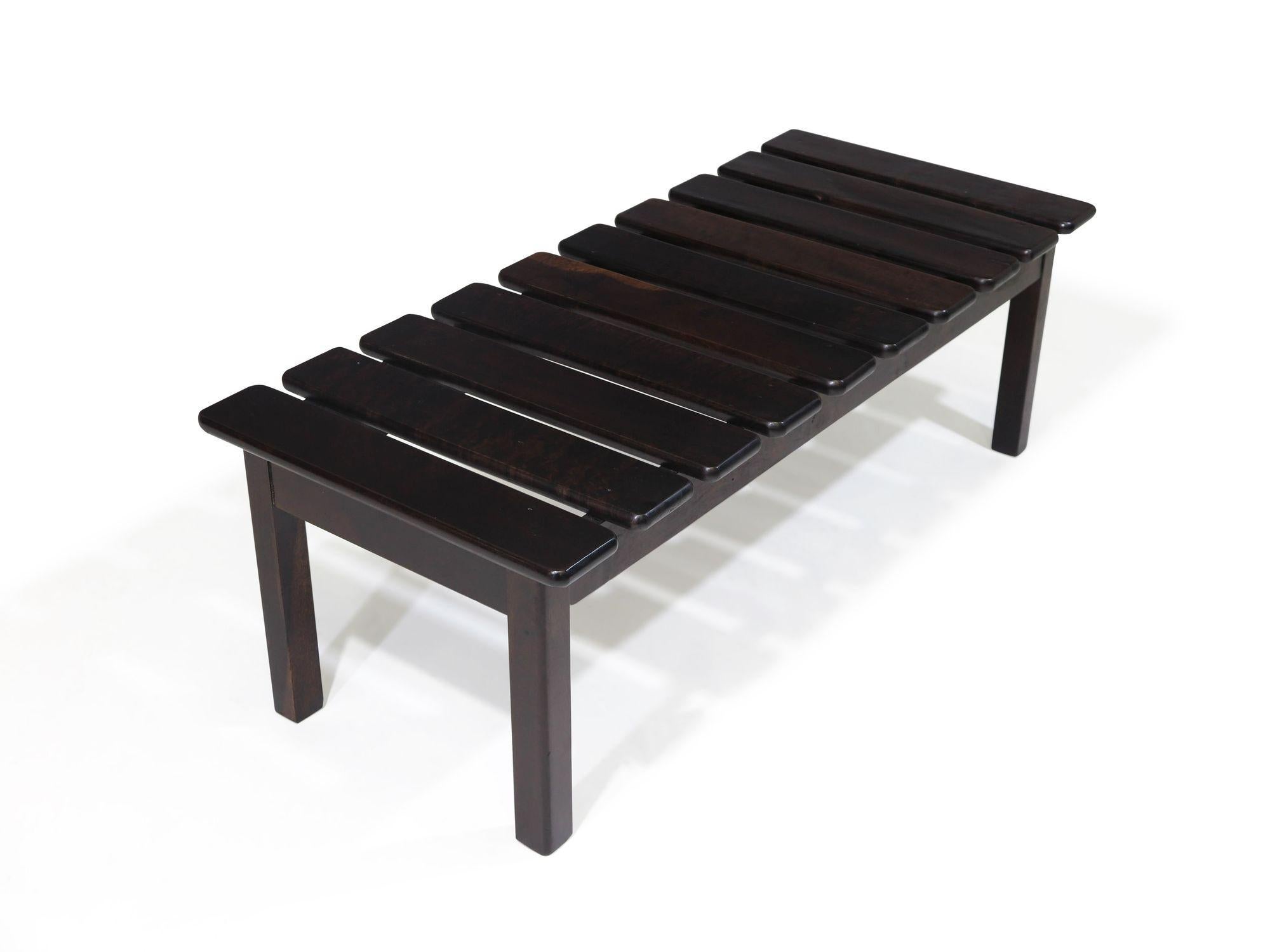 20th Century Brazilian Modern Mid Century Exotic Wood Bench or Coffee Table For Sale
