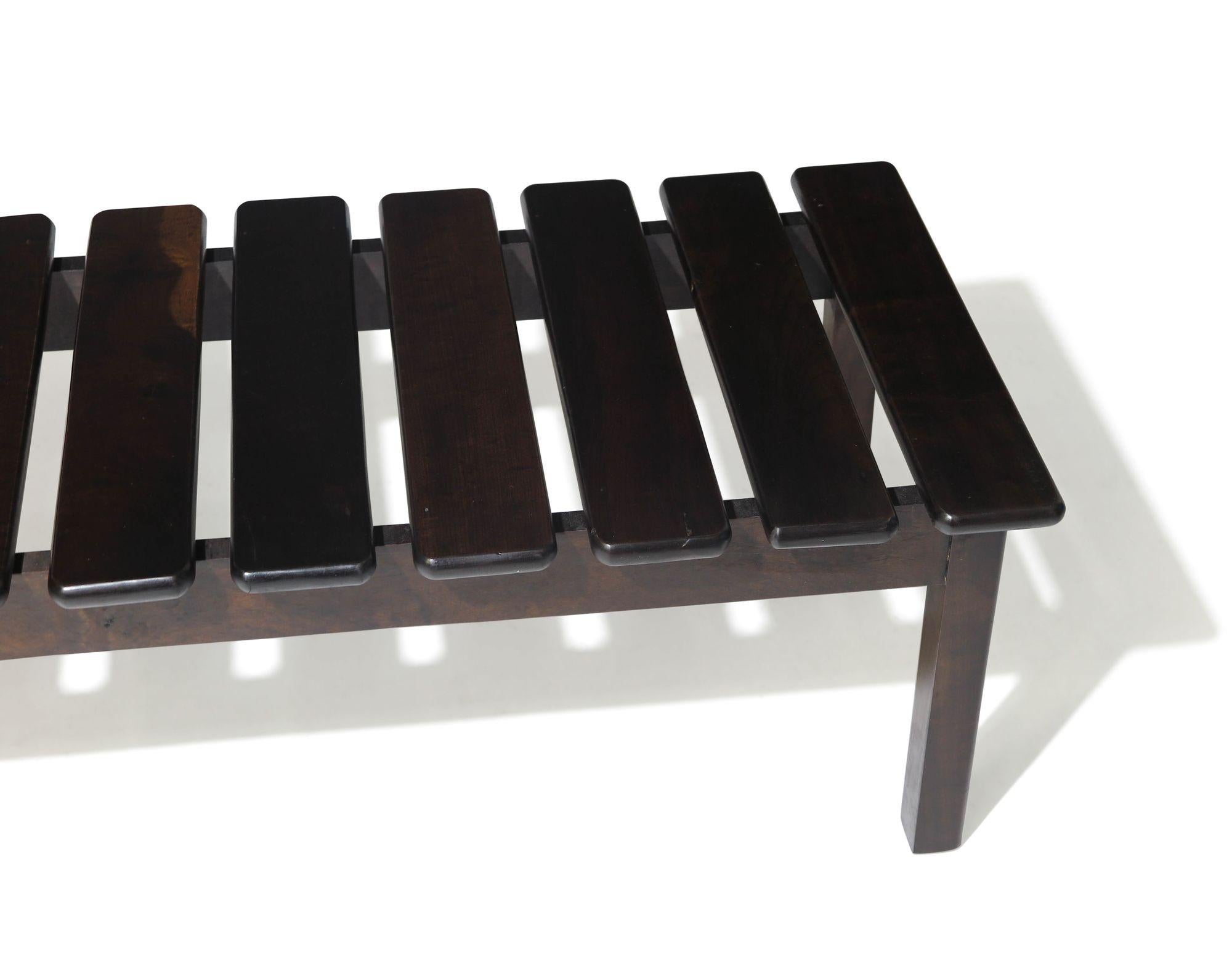 Brazilian Modern Mid Century Exotic Wood Bench or Coffee Table For Sale 1