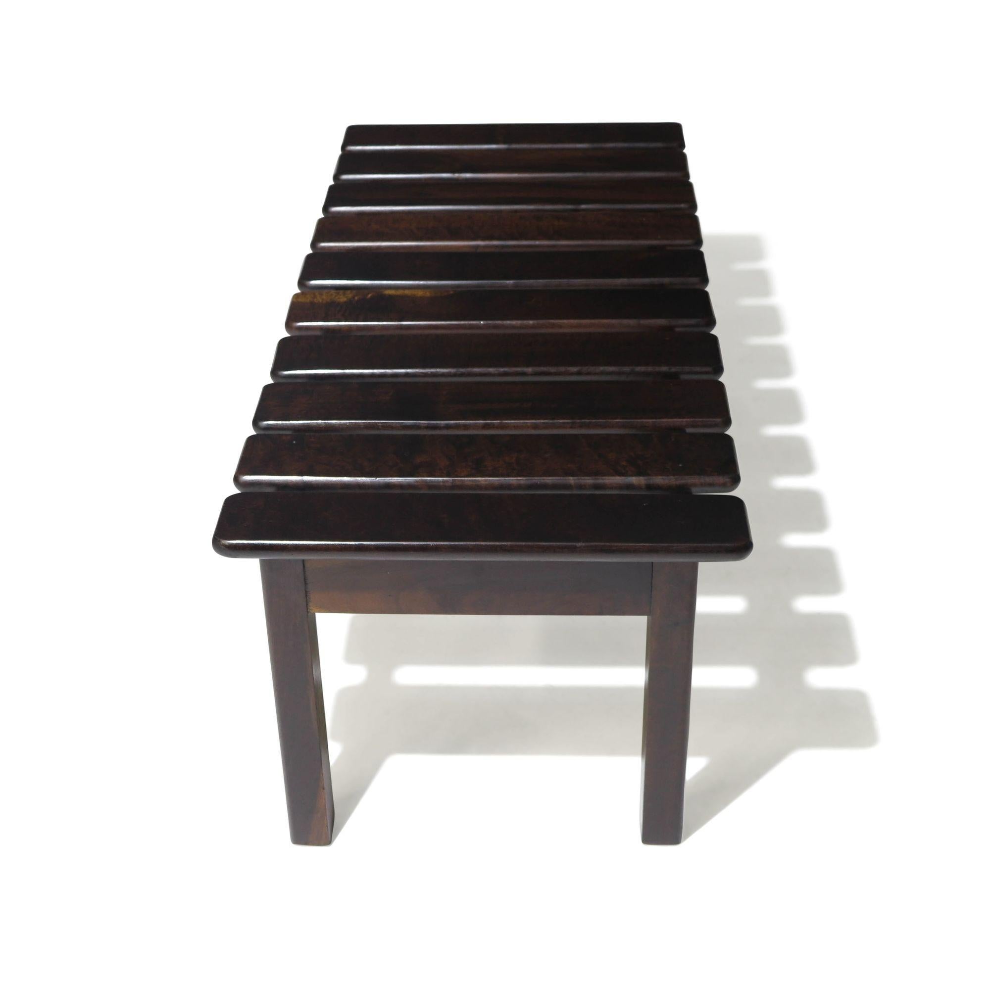 Brazilian Modern Mid Century Exotic Wood Bench or Coffee Table For Sale 2