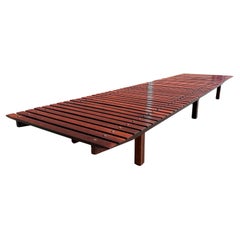 Brazilian Modern Mucki Bench in Hardwood by Sergio Rodrigues, c. 1958