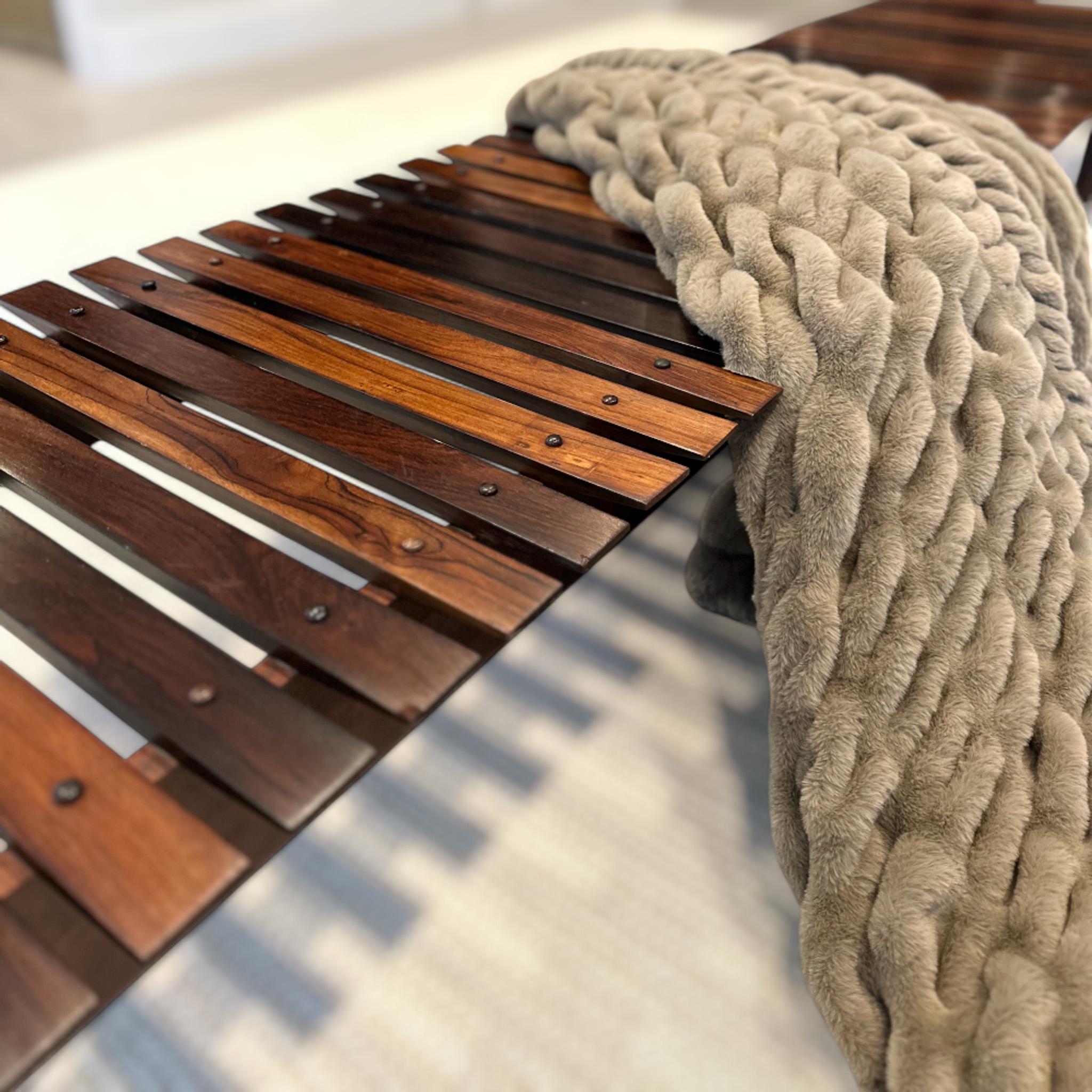 Brazilian Modern Mucki Bench in Hardwood by Sergio Rodrigues, c. 1960 5