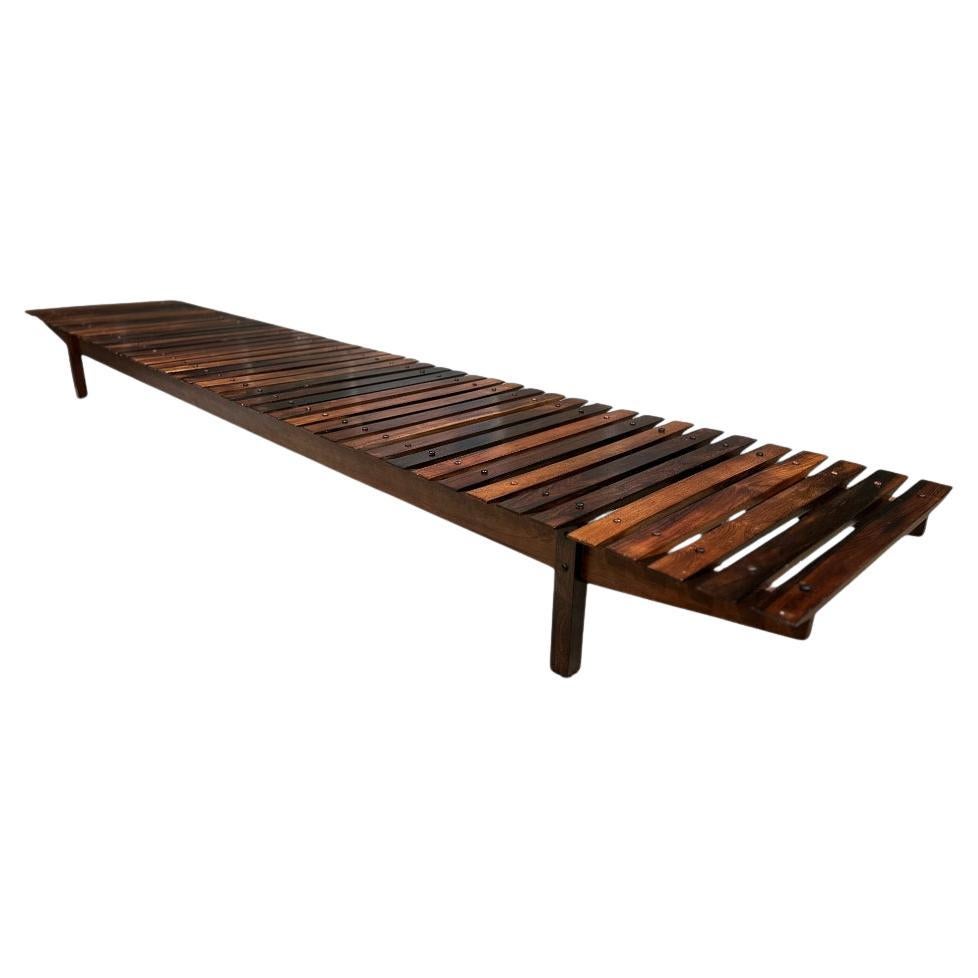 Mid-Century Modern Brazilian Modern Mucki Bench in Hardwood by Sergio Rodrigues, c. 1960