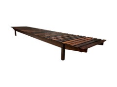 Brazilian Modern Mucki Bench in Hardwood by Sergio Rodrigues, c. 1960