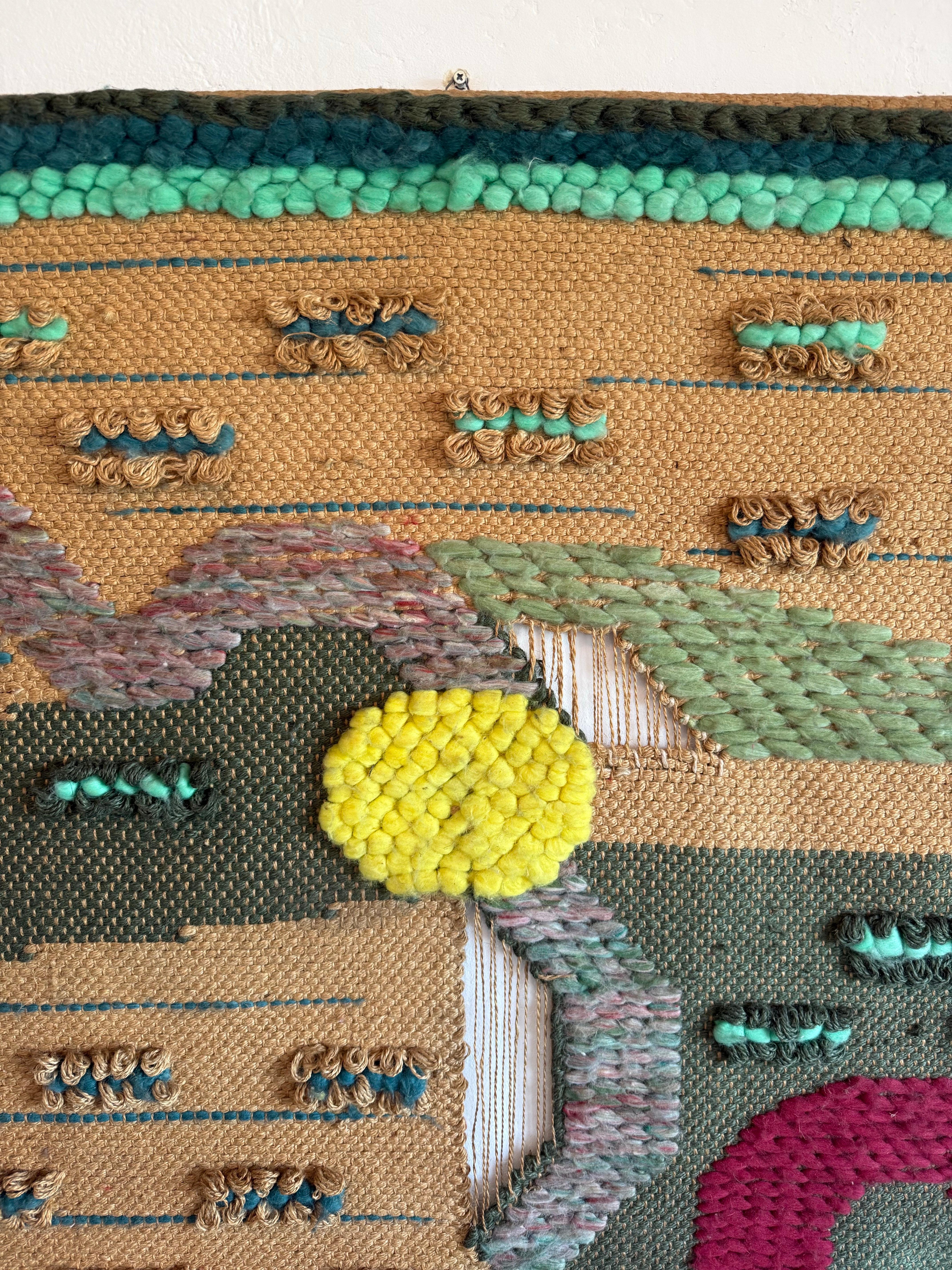 Brazilian Modern Natural Fiber Wall Art Tapestry, 1980s For Sale 5
