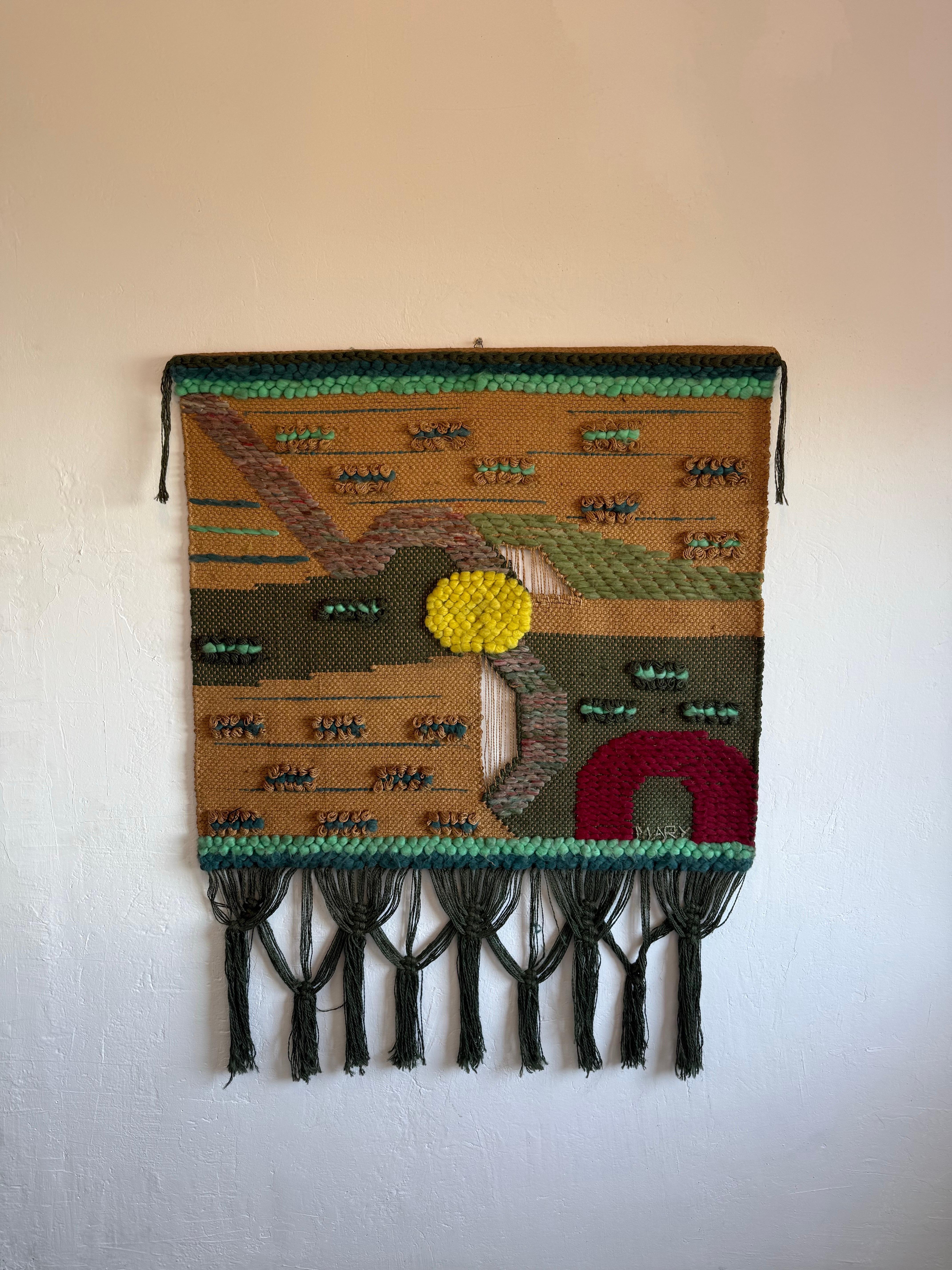 Brazilian Modern Natural Fiber Wall Art Tapestry, 1980s For Sale 6