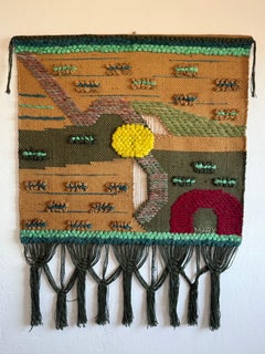 Brazilian Modern Natural Fiber Wall Art Tapestry, 1980s