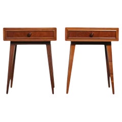 Comodini moderni brasiliani con cassetto in legno duro, Tepperman, anni '50, Brasile