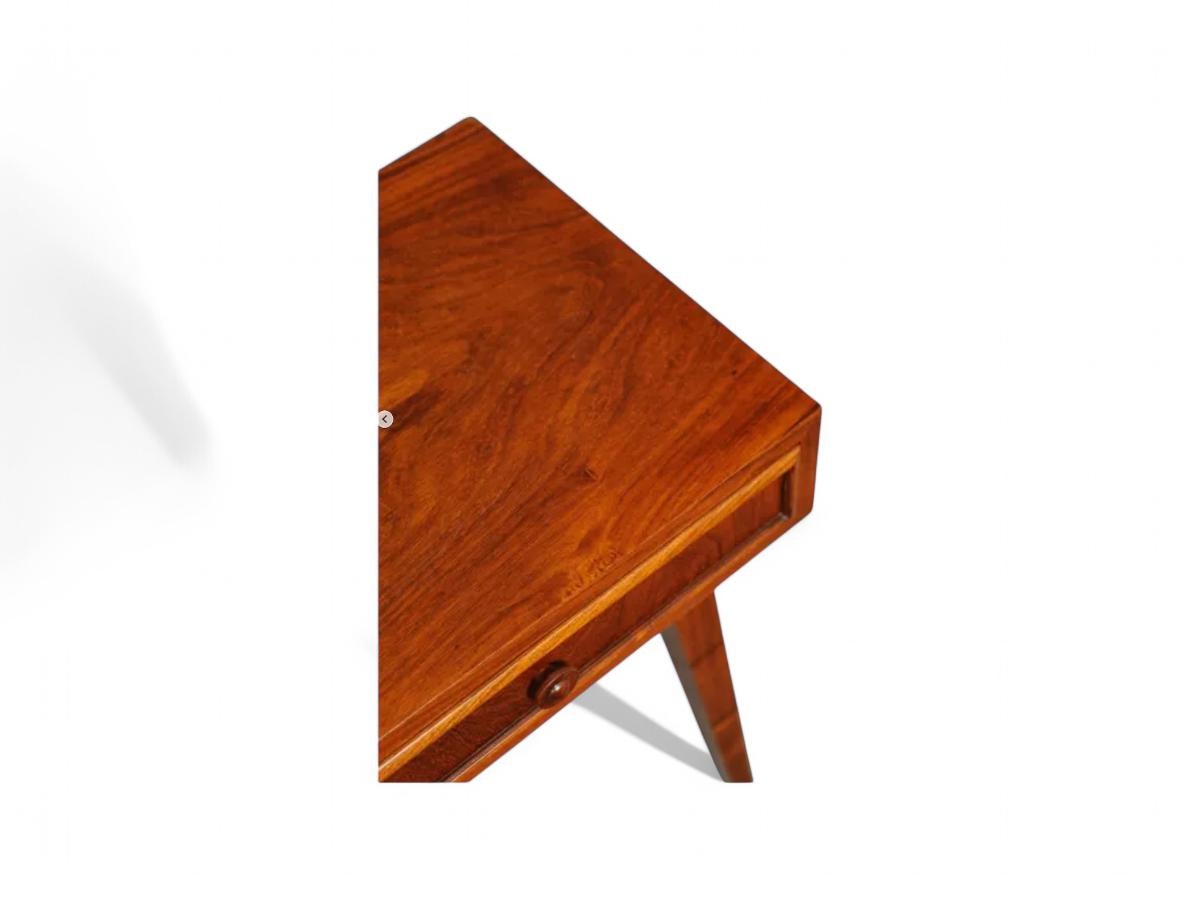Mesillas de noche modernas brasileñas con cajón en madera dura, Tepperman, años 50, Brasil siglo XX