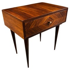 Brazilian Modern Nightstand with Drawer in Rosewood by Cimo, Brazil, 1950s