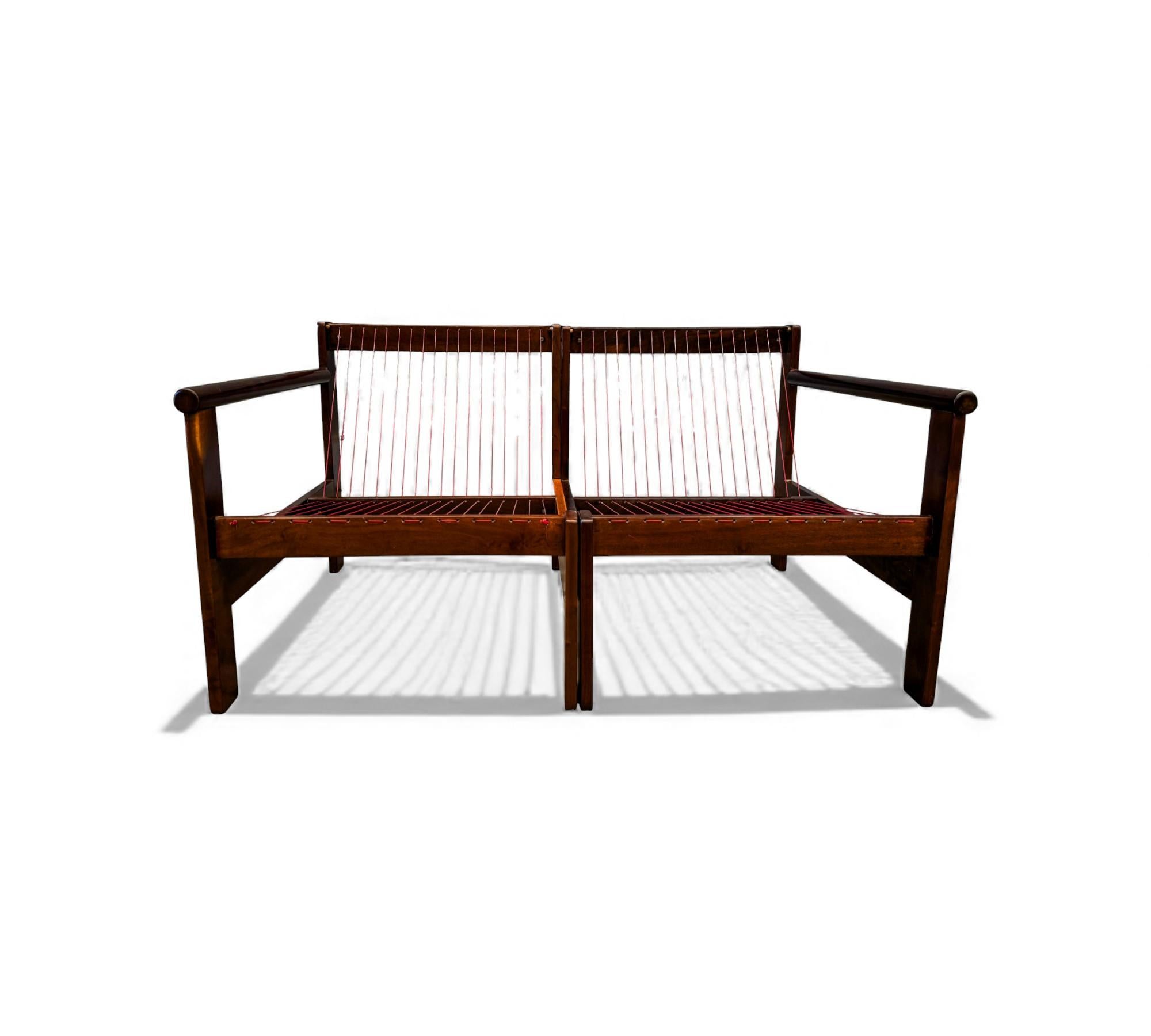 Travail du bois Causeuse brésilienne moderne 