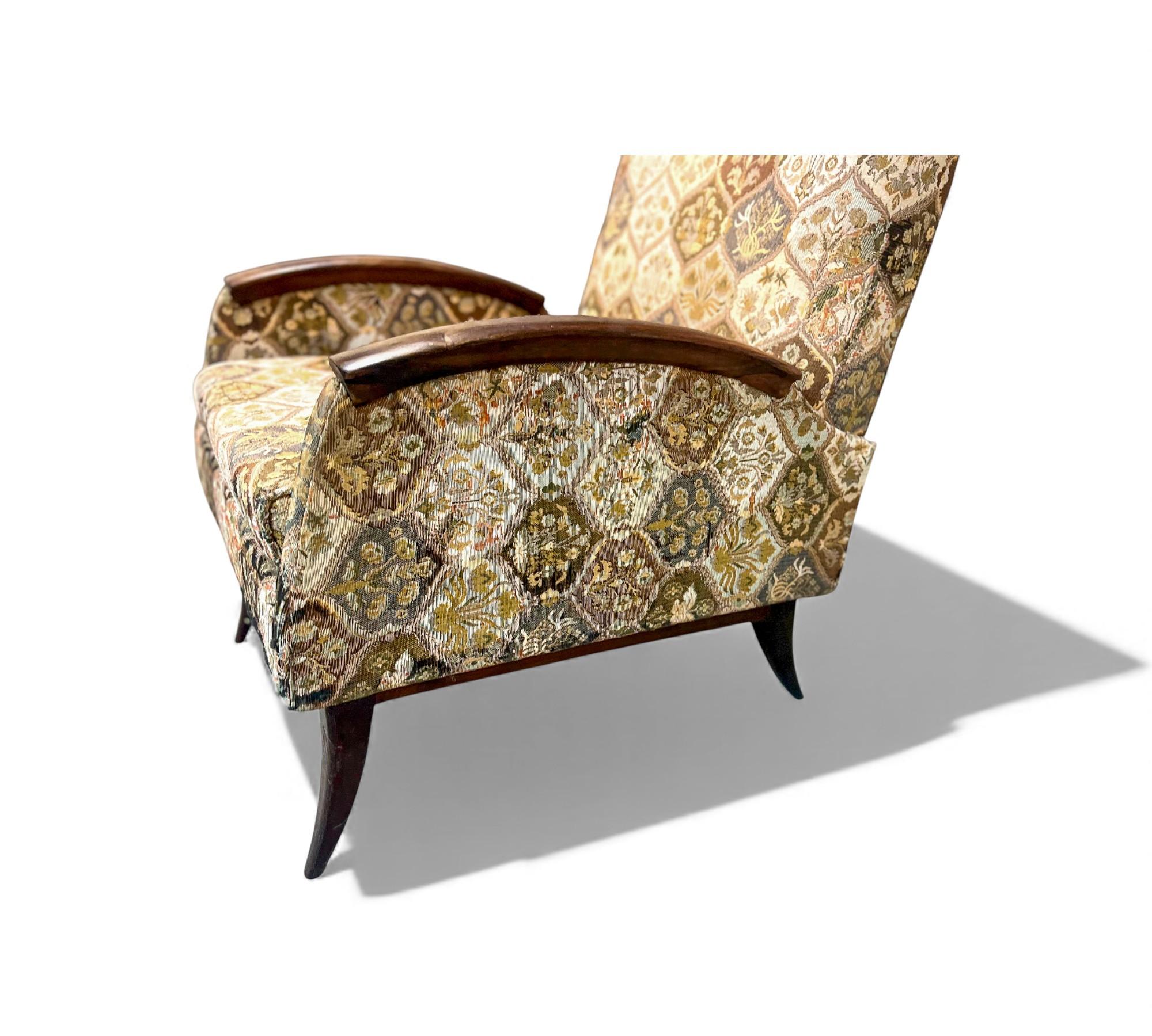 Modernes brasilianisches Sesselpaar aus Hartholz und Stoff, Liceu De Artes, 1960er Jahre im Angebot 4