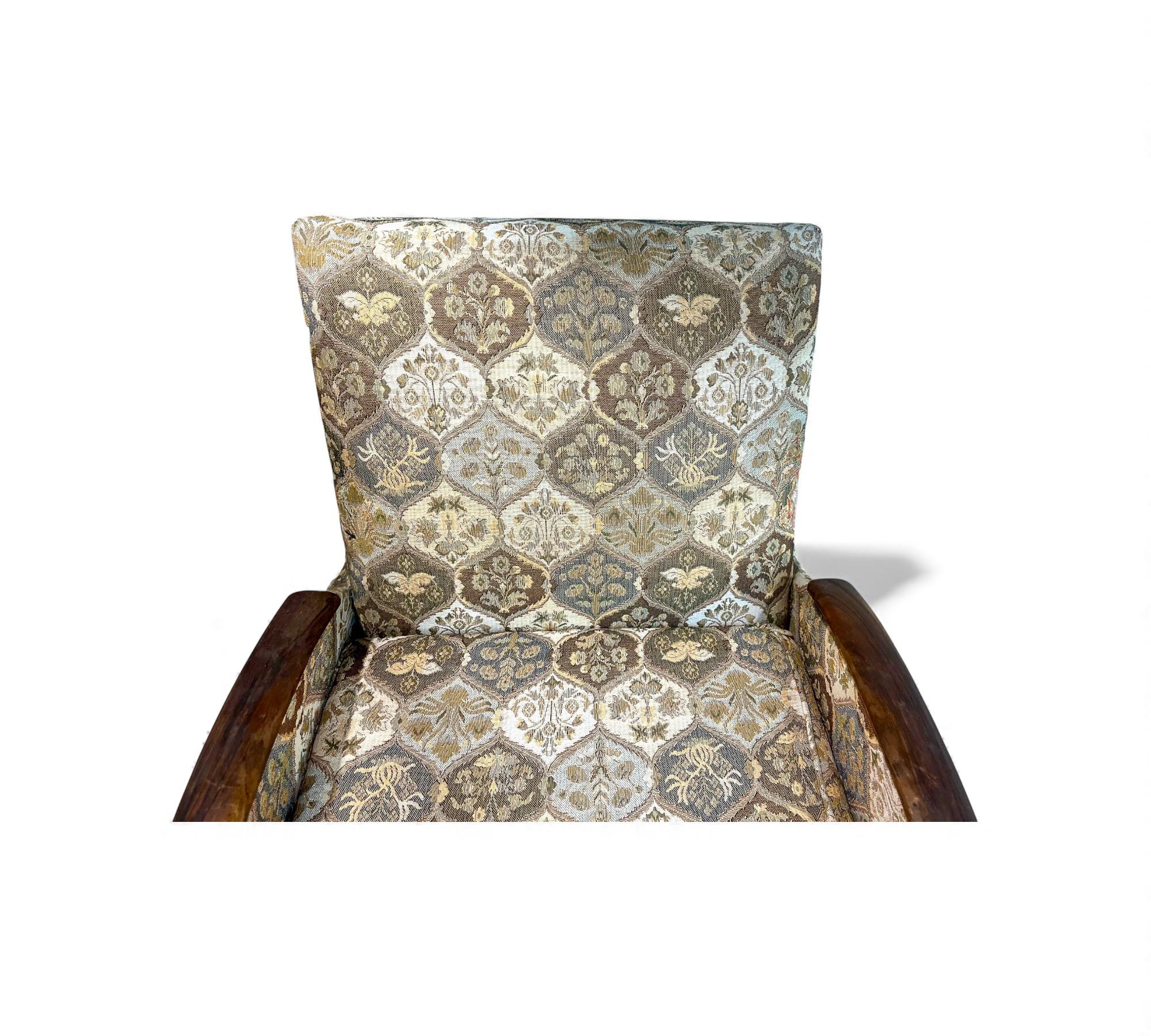 Modernes brasilianisches Sesselpaar aus Hartholz und Stoff, Liceu De Artes, 1960er Jahre im Angebot 1