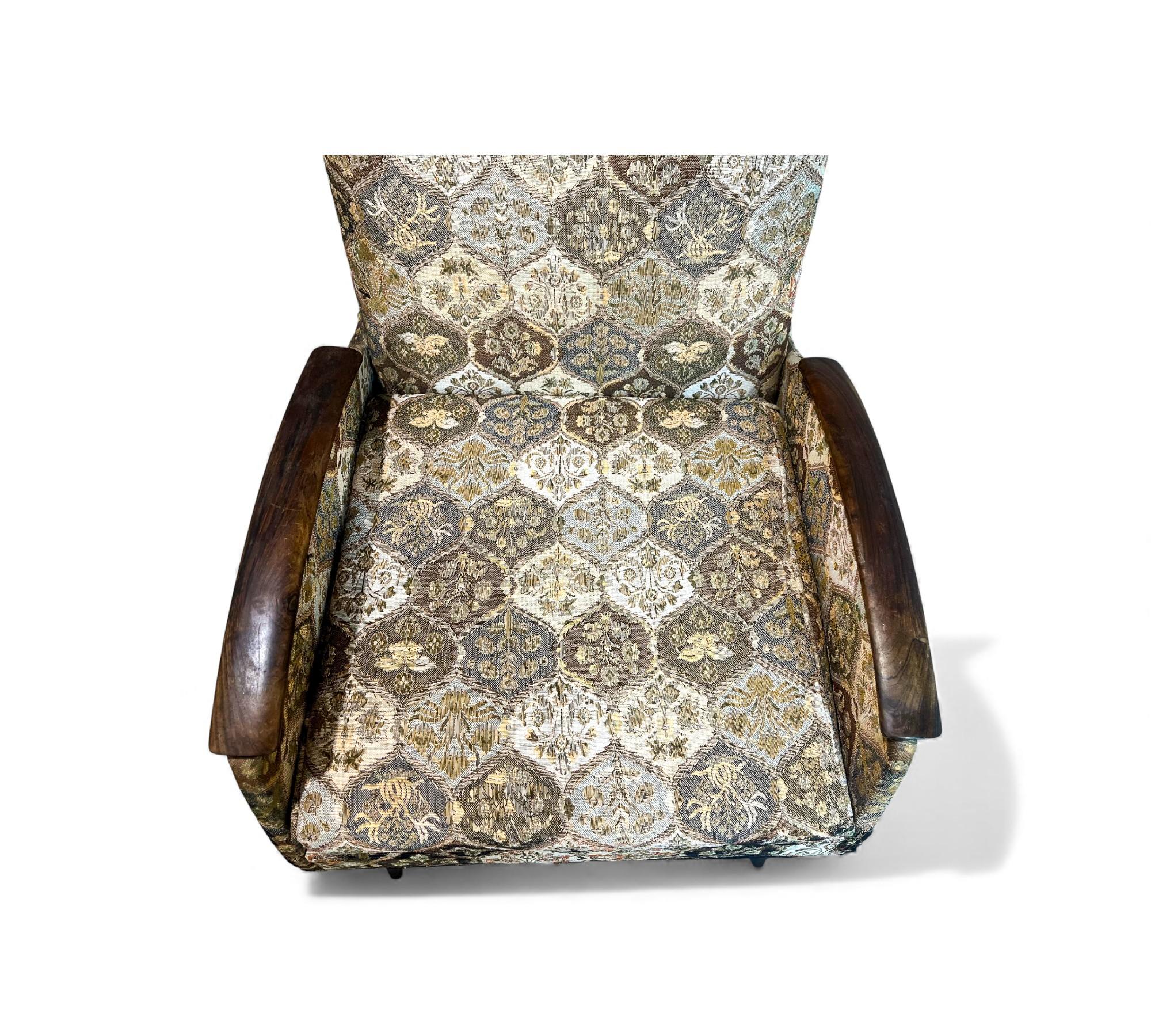 Modernes brasilianisches Sesselpaar aus Hartholz und Stoff, Liceu De Artes, 1960er Jahre im Angebot 2