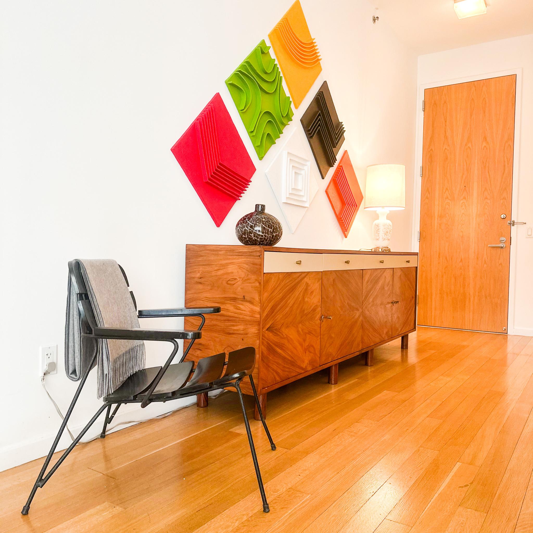 Paire de fauteuils modernes brésiliens en métal, Wood Wood et coussin, Carlo Hauner, années 1950 en vente 9