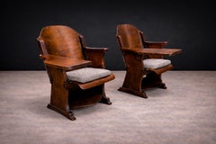 Brazilian Modern Pair of Auditorium Armchairs in Bentwood, Moveis Cimo, c. 1950s