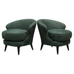 Coppia di poltrone brasiliane moderne Concha in Greene & Greene, Joaquim Tenreiro, 1960
