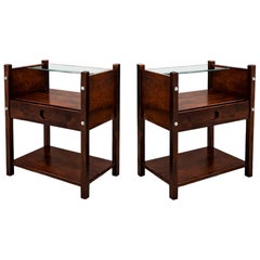 Coppia di tavolini brasiliani moderni di Sergio Rodrigues "Yara" Jacarandá, Brasile