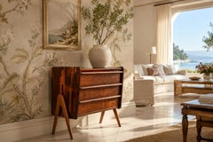 Brazilian Modern Patchwork Imbuia Chest of Drawers by Cimo, Brazil, 1950s